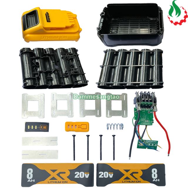 Vỏ pin DEWALT 20V 21700 Li-ion nhận sạc zin (10 Cell)